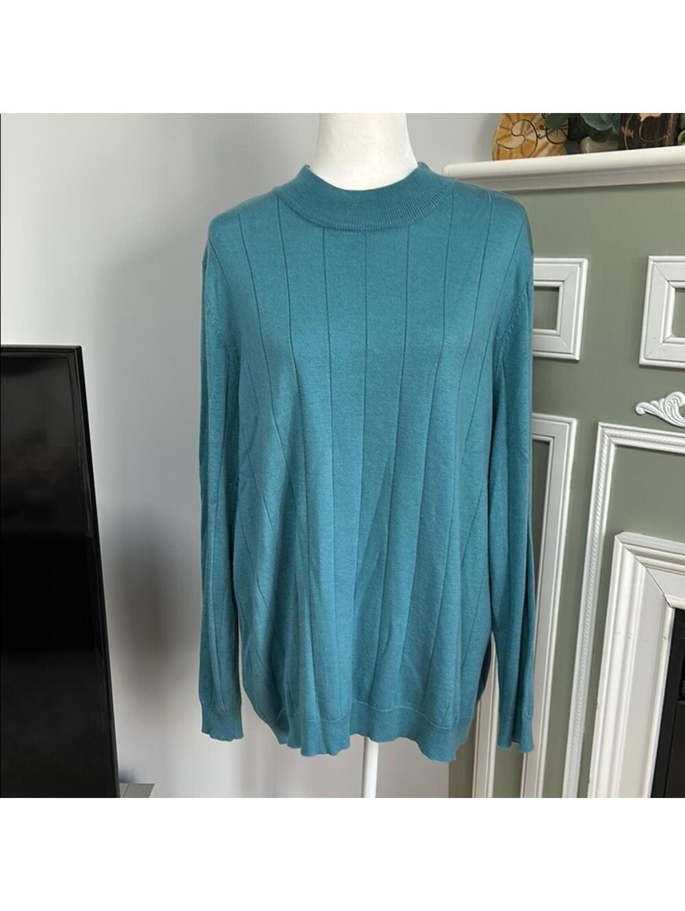 Roaman’s Teal Long Sleeve Sweater